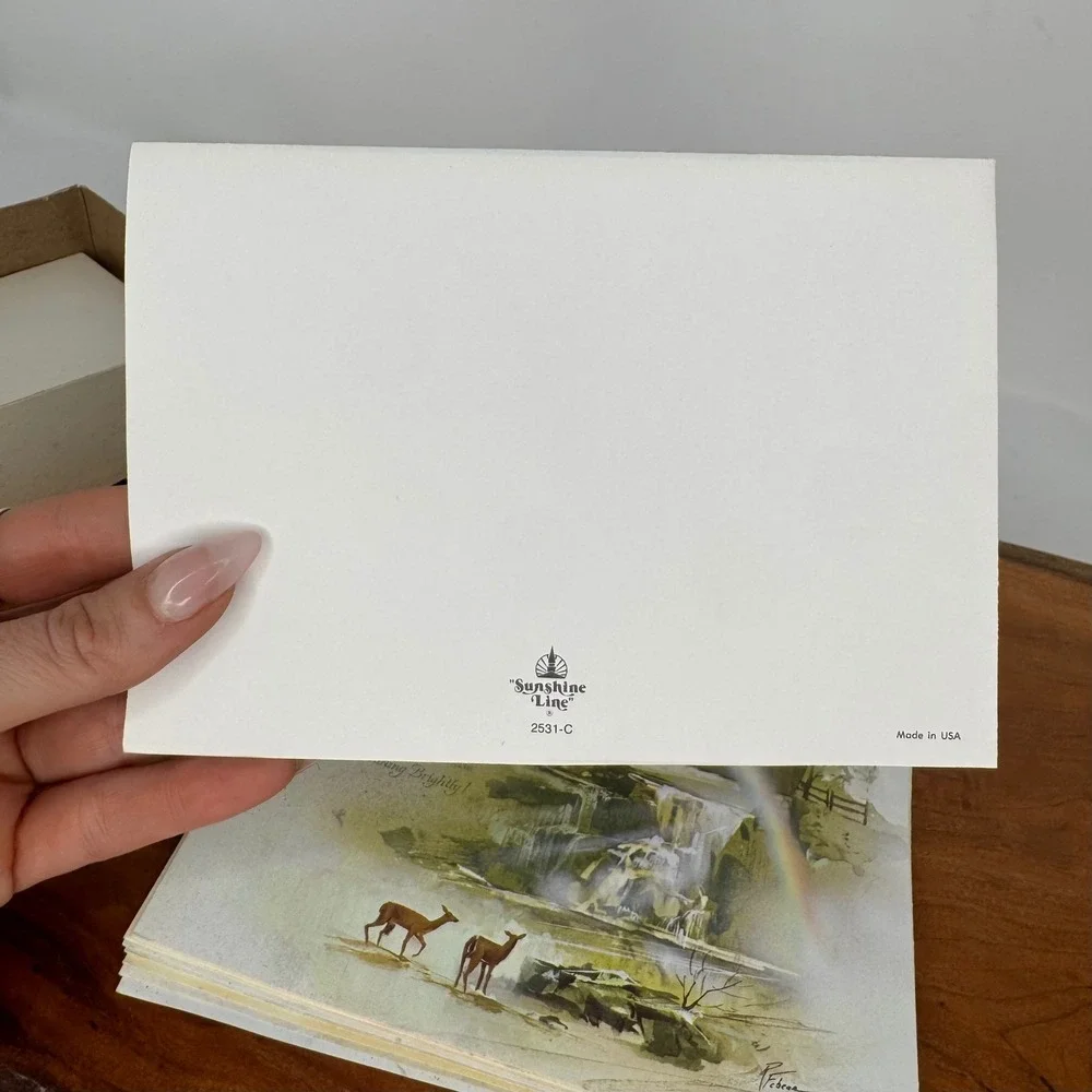 Vintage Sunshine Line Get Well Scripture Text Cards Set of 9 Cards and Envelopes